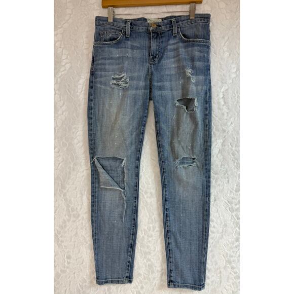 Current/Elliott Stiletto Skinny Super Loved Destroy Distressed Mid Day Jeans 29* - Picture 4 of 16